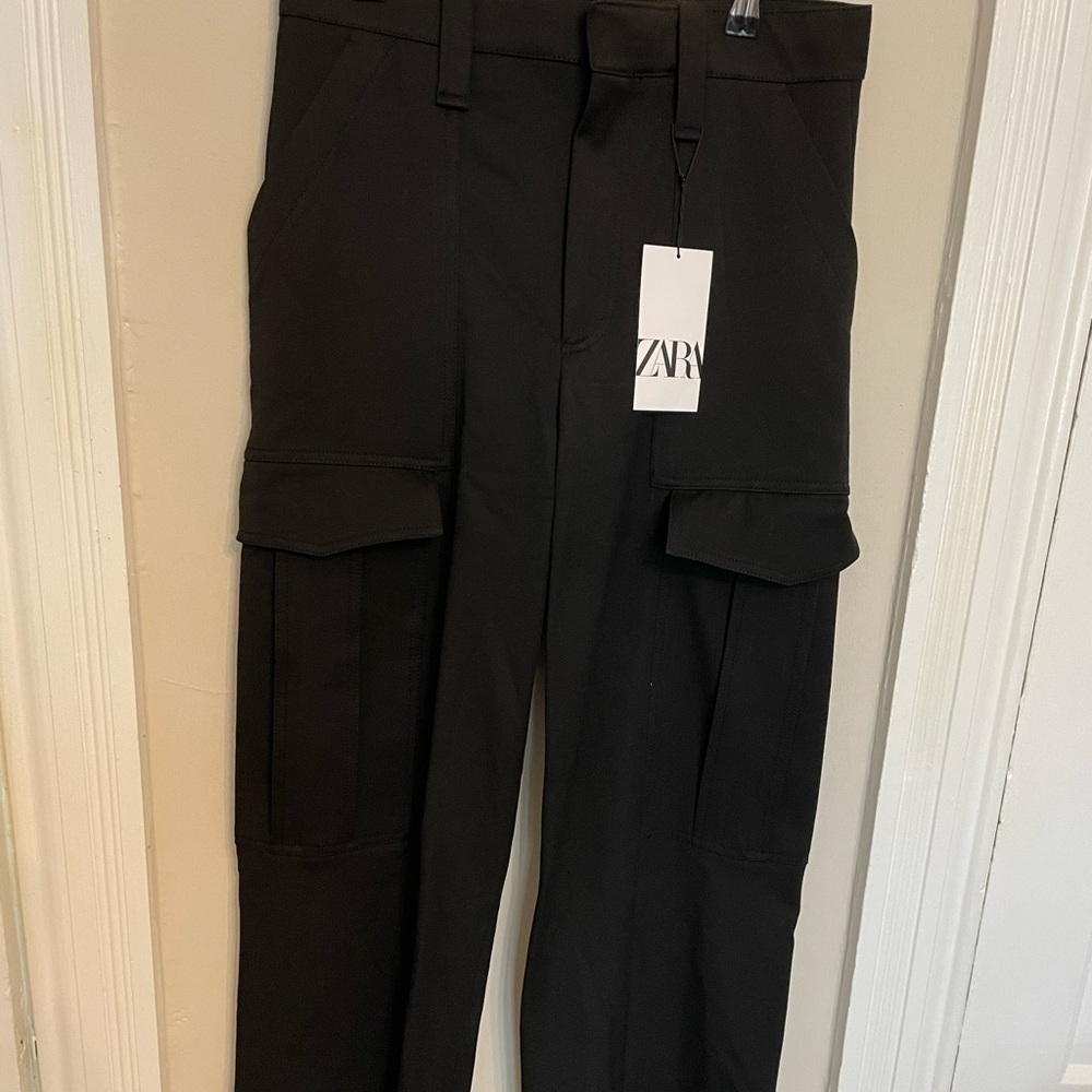 NWT ZARA Cargo Trousers Full Length Straight Leg
